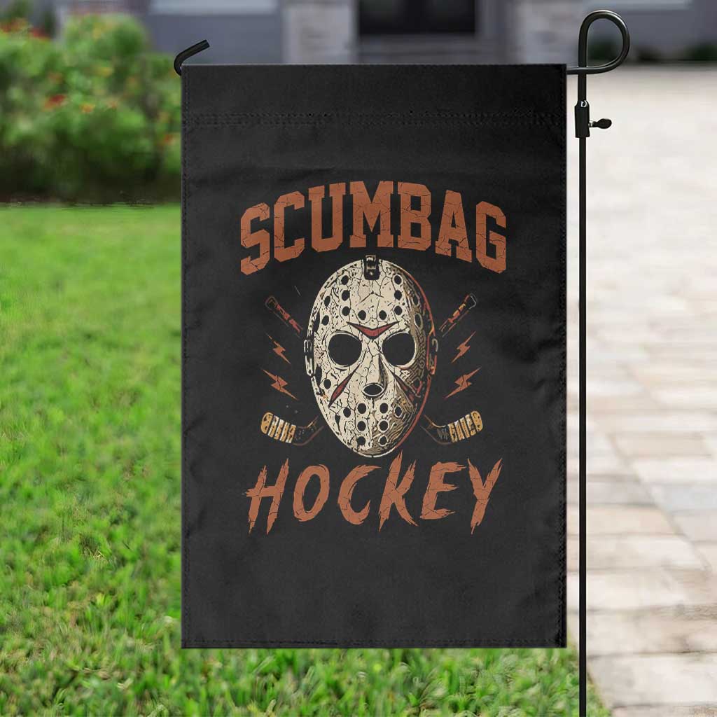 Scumbag Hockey Goalie Mask Distressed Sports Graphic Garden Flag TS02 Print Your Wear