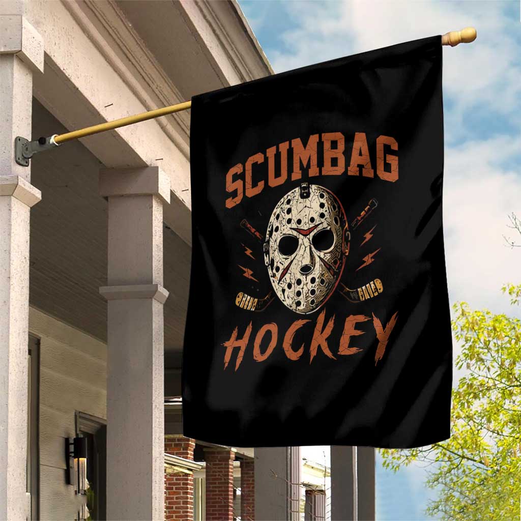 Scumbag Hockey Goalie Mask Distressed Sports Graphic Garden Flag TS02 Print Your Wear