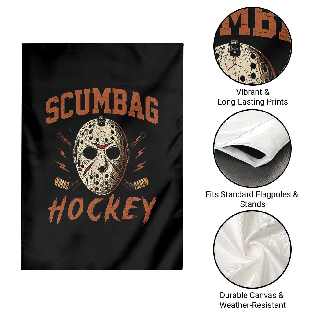 Scumbag Hockey Goalie Mask Distressed Sports Graphic Garden Flag TS02 Print Your Wear