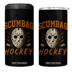 Scumbag Hockey Goalie Mask Distressed Sports Graphic 4 in 1 Can Cooler Tumbler TS02 One Size: 16 oz Black Print Your Wear