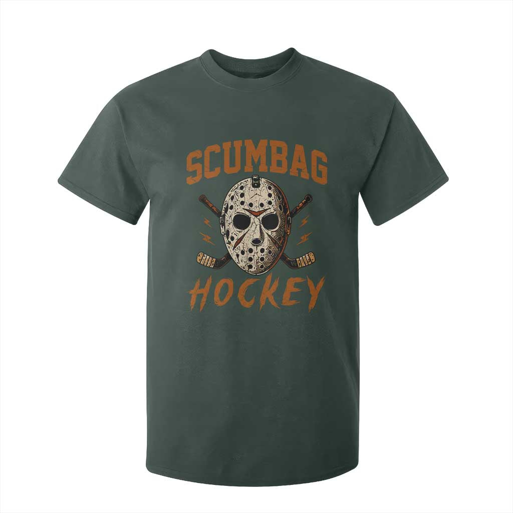 Scumbag Hockey Goalie Mask Distressed Sports Graphic T Shirt For Kid TS02 Dark Forest Green Print Your Wear