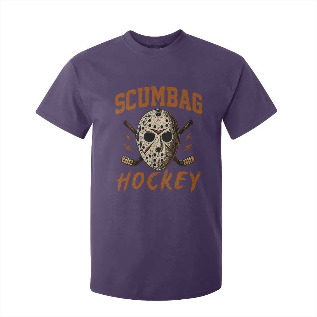 Scumbag Hockey Goalie Mask Distressed Sports Graphic T Shirt For Kid TS02 Purple Print Your Wear