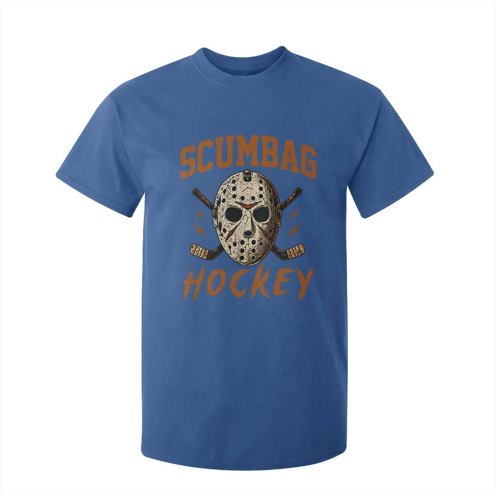 Scumbag Hockey Goalie Mask Distressed Sports Graphic T Shirt For Kid TS02 Royal Blue Print Your Wear