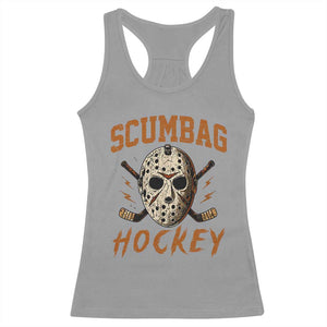 Scumbag Hockey Goalie Mask Distressed Sports Graphic Racerback Tank Top TS02 Sport Gray Print Your Wear