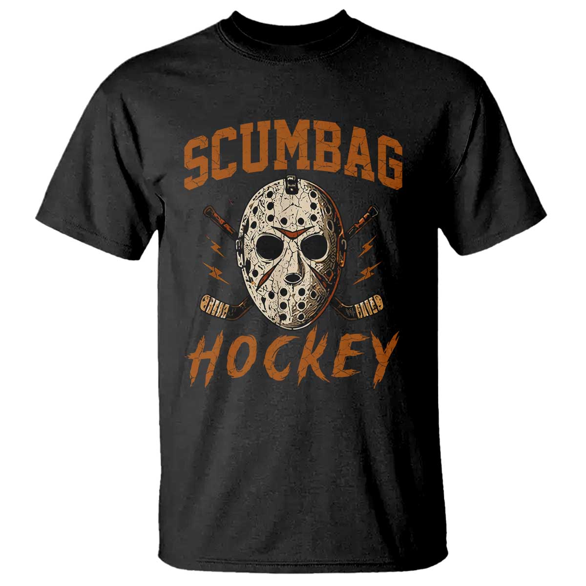 Scumbag Hockey Goalie Mask Distressed Sports Graphic T Shirt TS02 Black Print Your Wear
