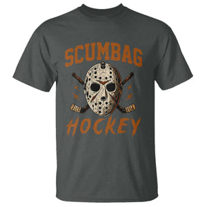 Scumbag Hockey Goalie Mask Distressed Sports Graphic T Shirt TS02 Dark Heather Print Your Wear