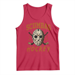 Scumbag Hockey Goalie Mask Distressed Sports Graphic Tank Top TS02 Red Print Your Wear