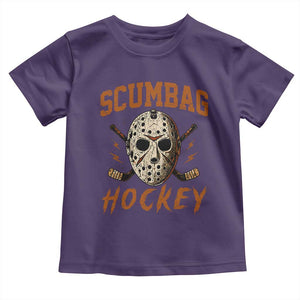 Scumbag Hockey Goalie Mask Distressed Sports Graphic Toddler T Shirt TS02 Purple Print Your Wear