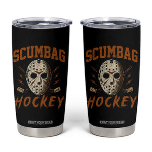 Scumbag Hockey Goalie Mask Distressed Sports Graphic Tumbler Cup TS02 Black Print Your Wear