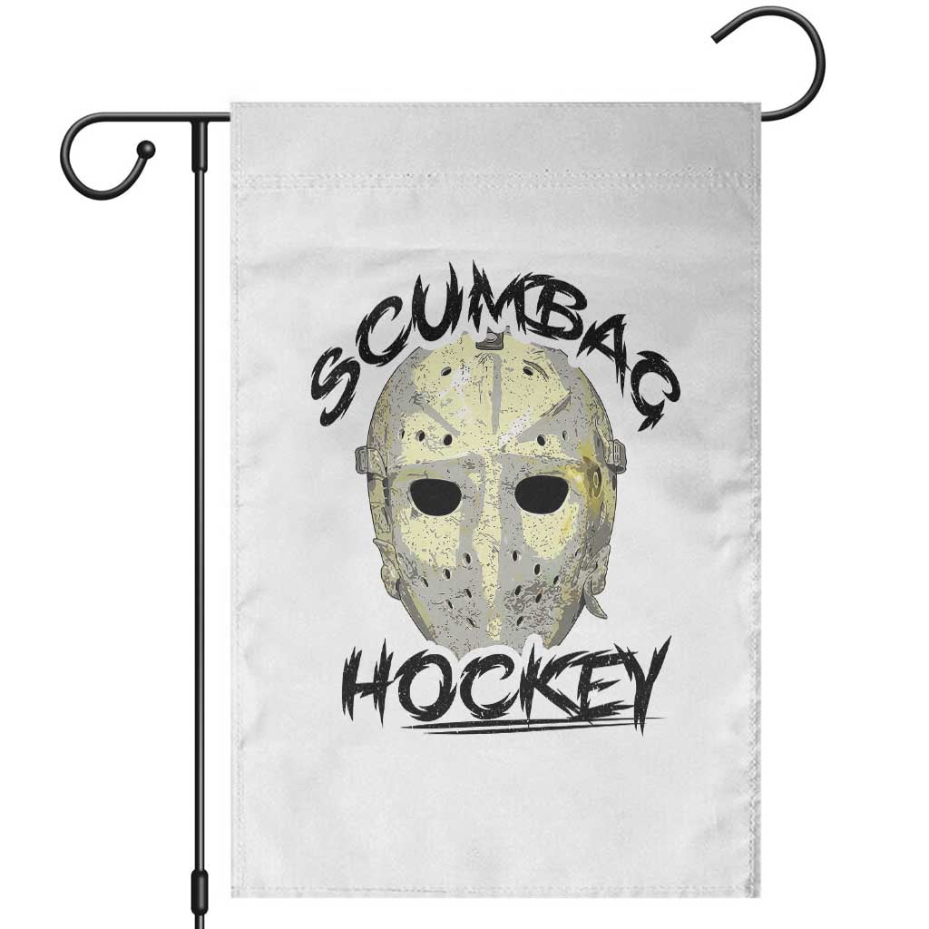Scumbag Hockey Goalie Mask Vintage Graphic Garden Flag TS02 White Print Your Wear