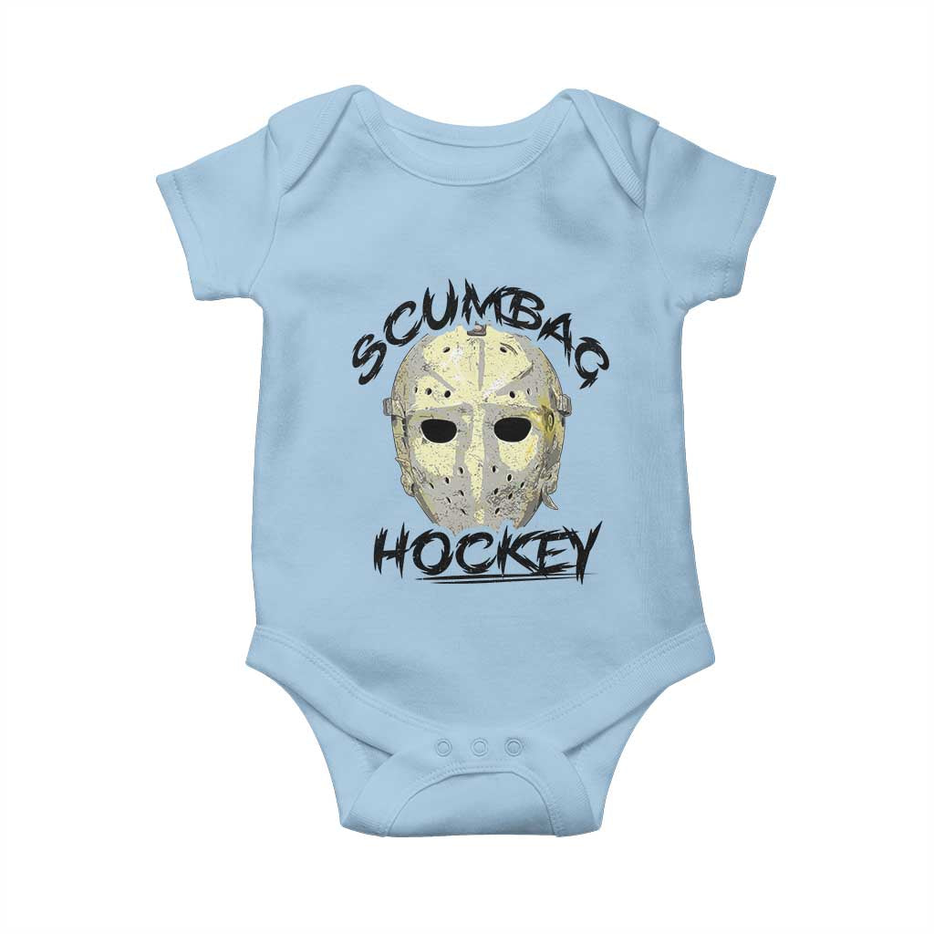 Scumbag Hockey Goalie Mask Vintage Graphic Baby Onesie TS02 Light Blue Print Your Wear