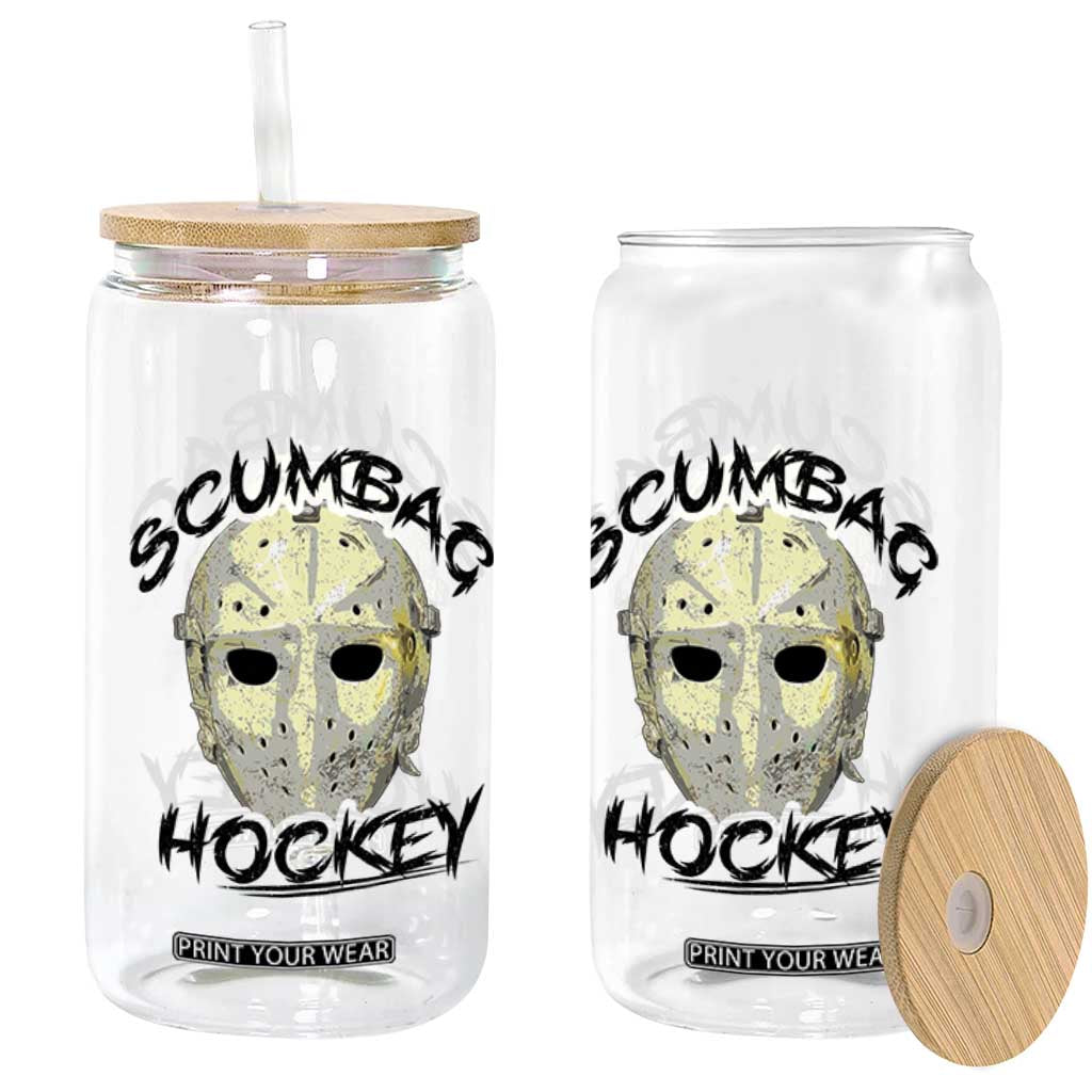 Scumbag Hockey Goalie Mask Vintage Graphic Glass Can TS02 Print Your Wear