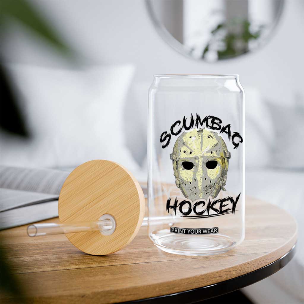 Scumbag Hockey Goalie Mask Vintage Graphic Glass Can TS02 Print Your Wear