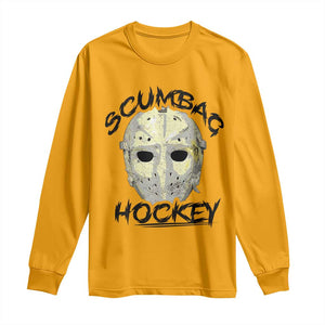 Scumbag Hockey Goalie Mask Vintage Graphic Long Sleeve Shirt TS02 Gold Print Your Wear
