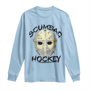 Scumbag Hockey Goalie Mask Vintage Graphic Long Sleeve Shirt TS02 Light Blue Print Your Wear