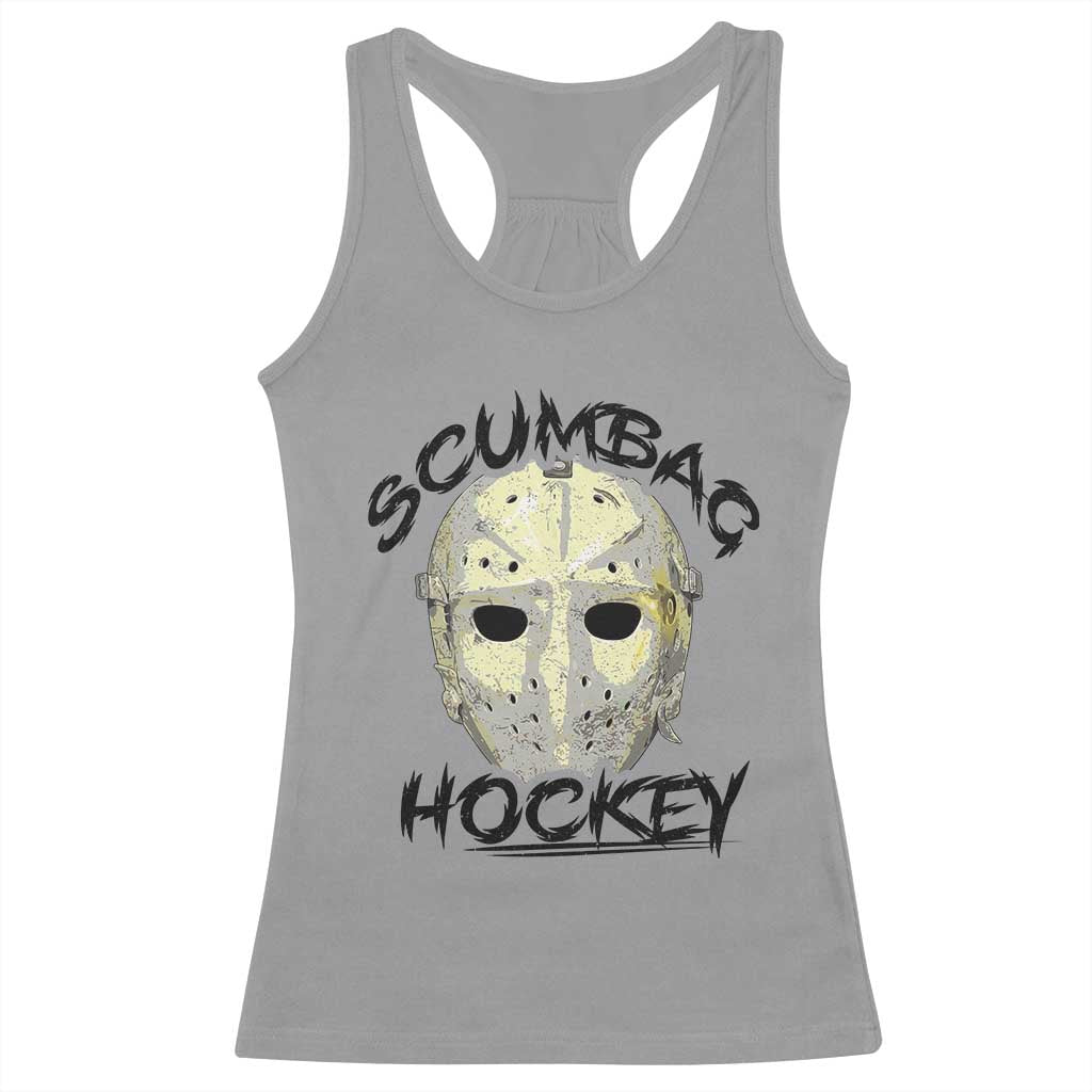 Scumbag Hockey Goalie Mask Vintage Graphic Racerback Tank Top TS02 Sport Gray Print Your Wear