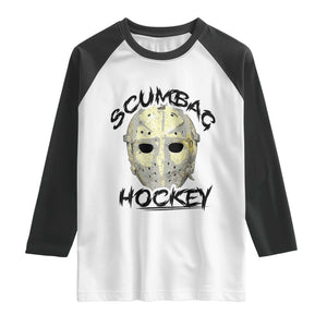 Scumbag Hockey Goalie Mask Vintage Graphic Raglan Shirt TS02 White Black Print Your Wear