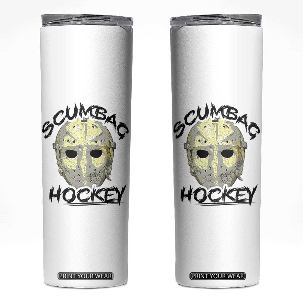 Scumbag Hockey Goalie Mask Vintage Graphic Skinny Tumbler TS02 White Print Your Wear