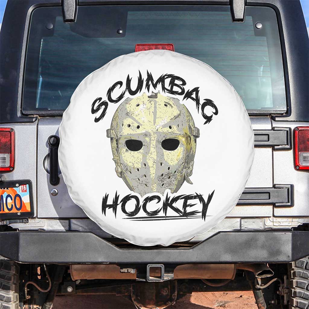 Scumbag Hockey Goalie Mask Vintage Graphic Spare Tire Cover TS02 No hole White Print Your Wear