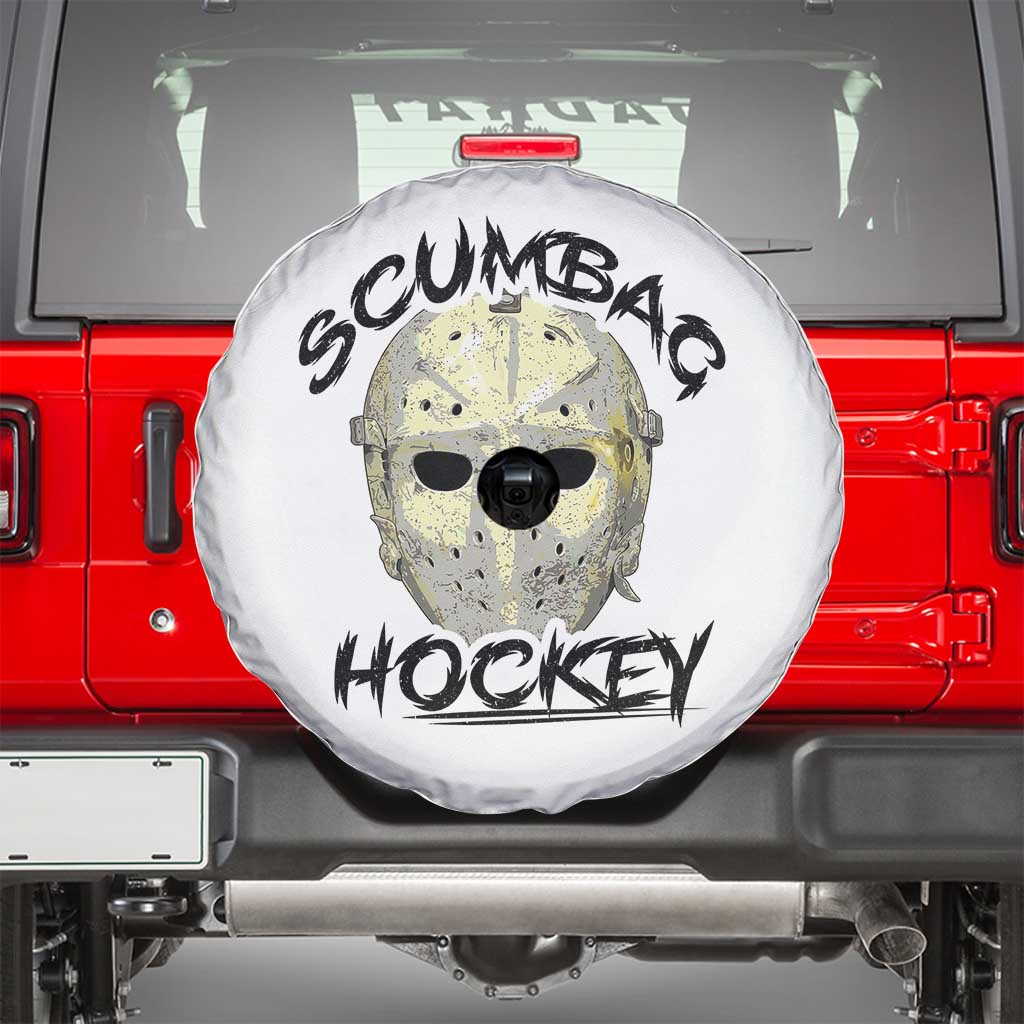 Scumbag Hockey Goalie Mask Vintage Graphic Spare Tire Cover TS02 White Print Your Wear