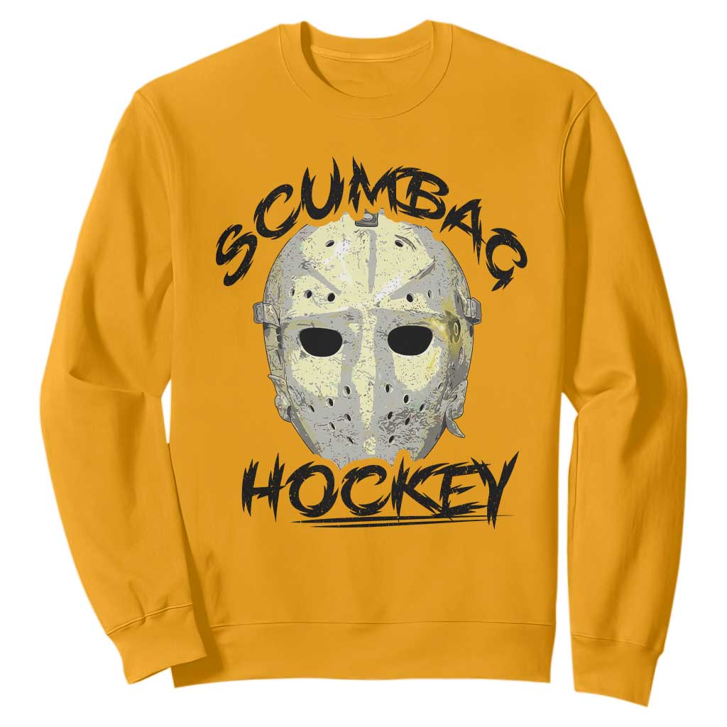 Scumbag Hockey Goalie Mask Vintage Graphic Sweatshirt TS02 Gold Print Your Wear