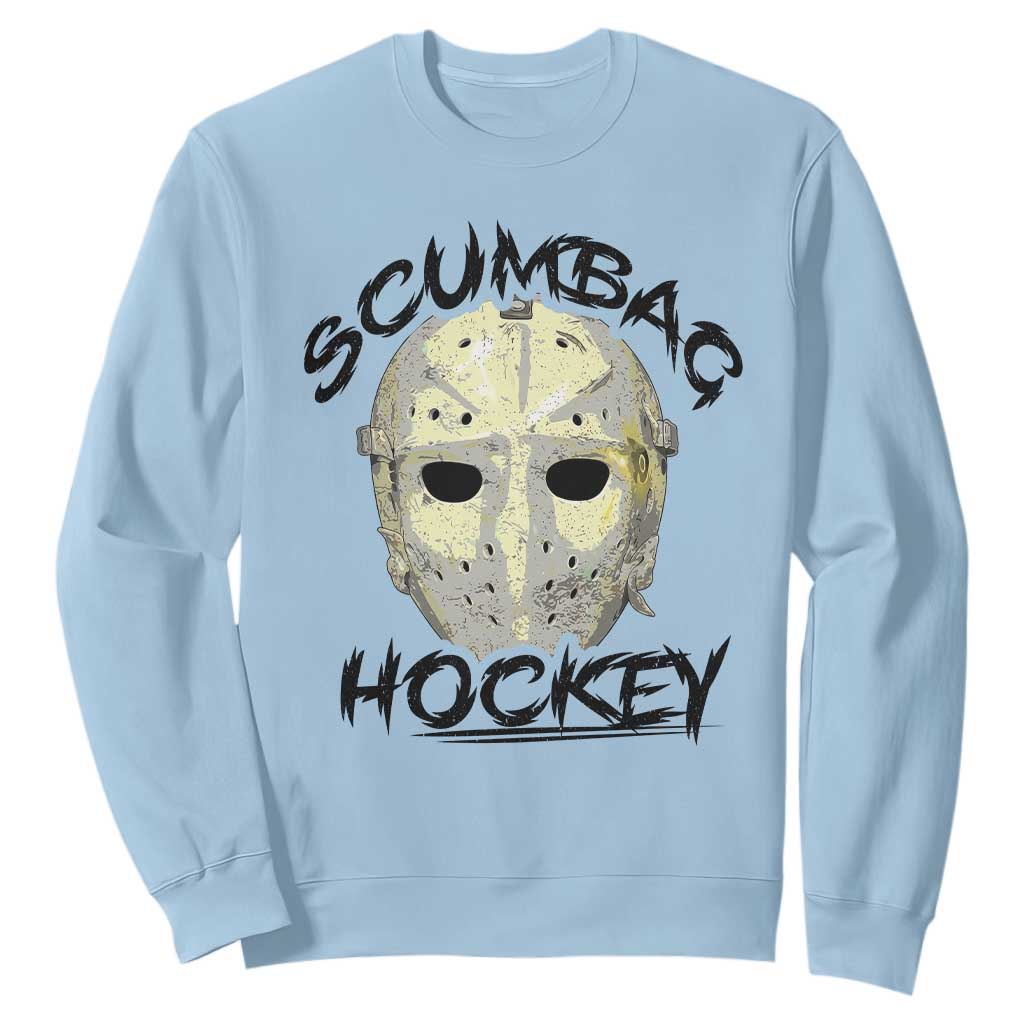 Scumbag Hockey Goalie Mask Vintage Graphic Sweatshirt TS02 Light Blue Print Your Wear