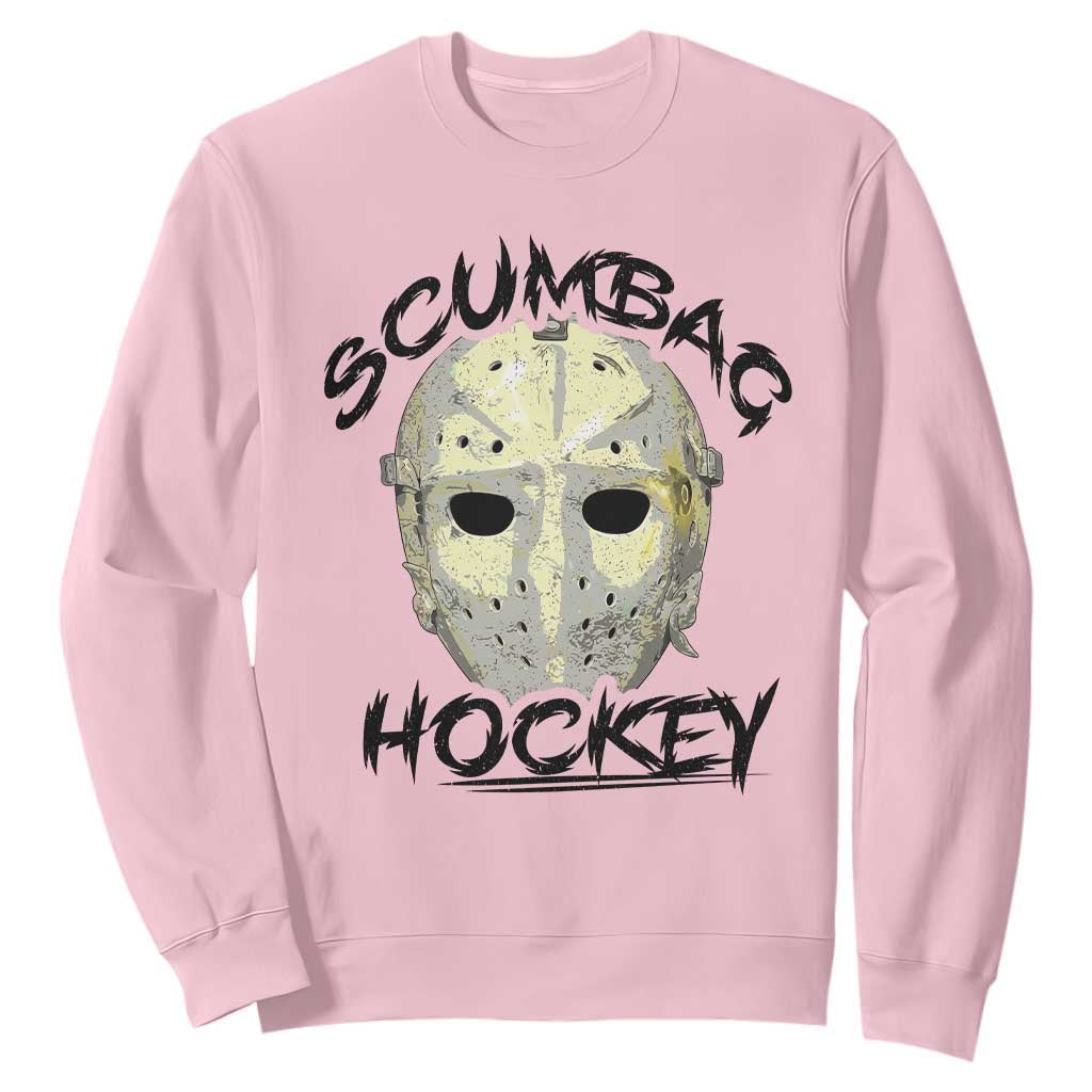 Scumbag Hockey Goalie Mask Vintage Graphic Sweatshirt TS02 Light Pink Print Your Wear