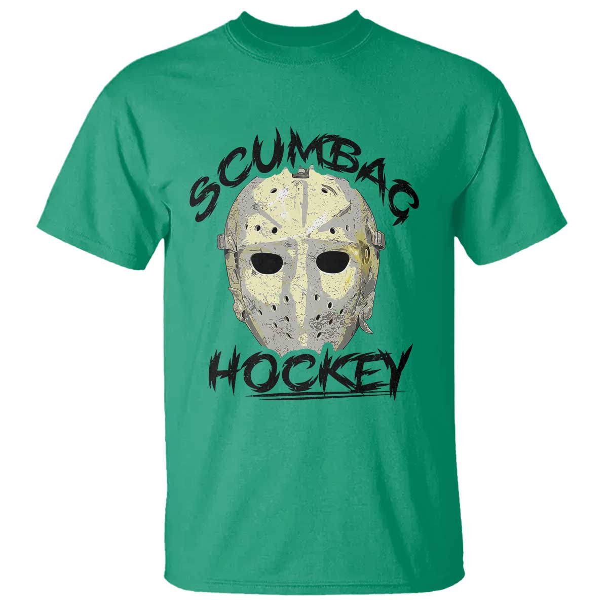 Scumbag Hockey Goalie Mask Vintage Graphic T Shirt TS02 Irish Green Print Your Wear
