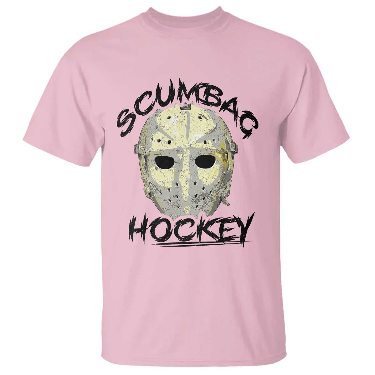 Scumbag Hockey Goalie Mask Vintage Graphic T Shirt TS02 Light Pink Print Your Wear