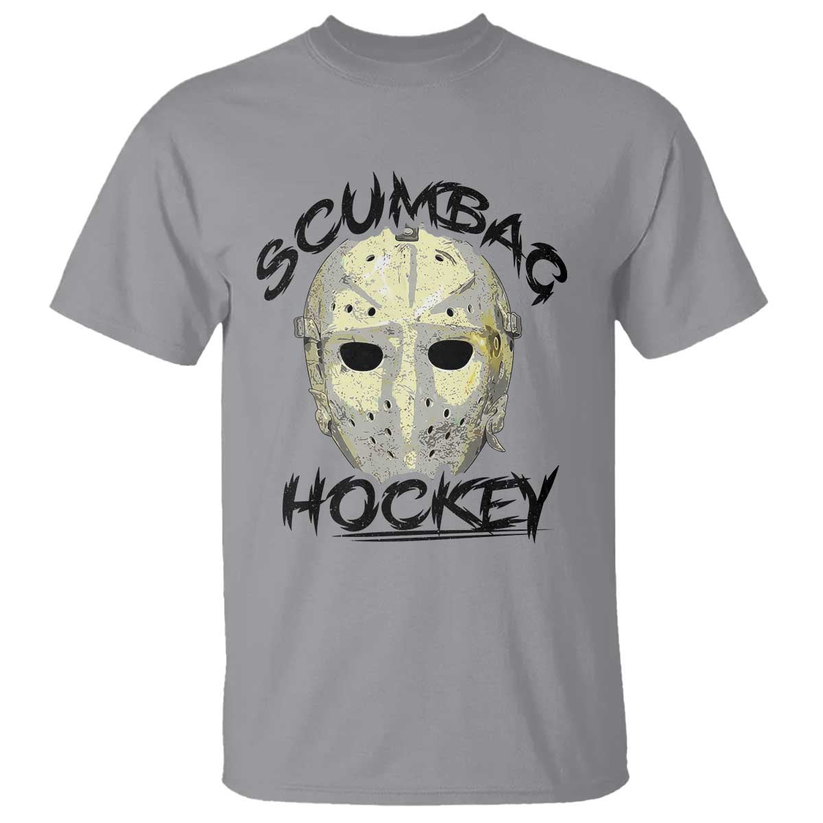 Scumbag Hockey Goalie Mask Vintage Graphic T Shirt TS02 Sport Gray Print Your Wear