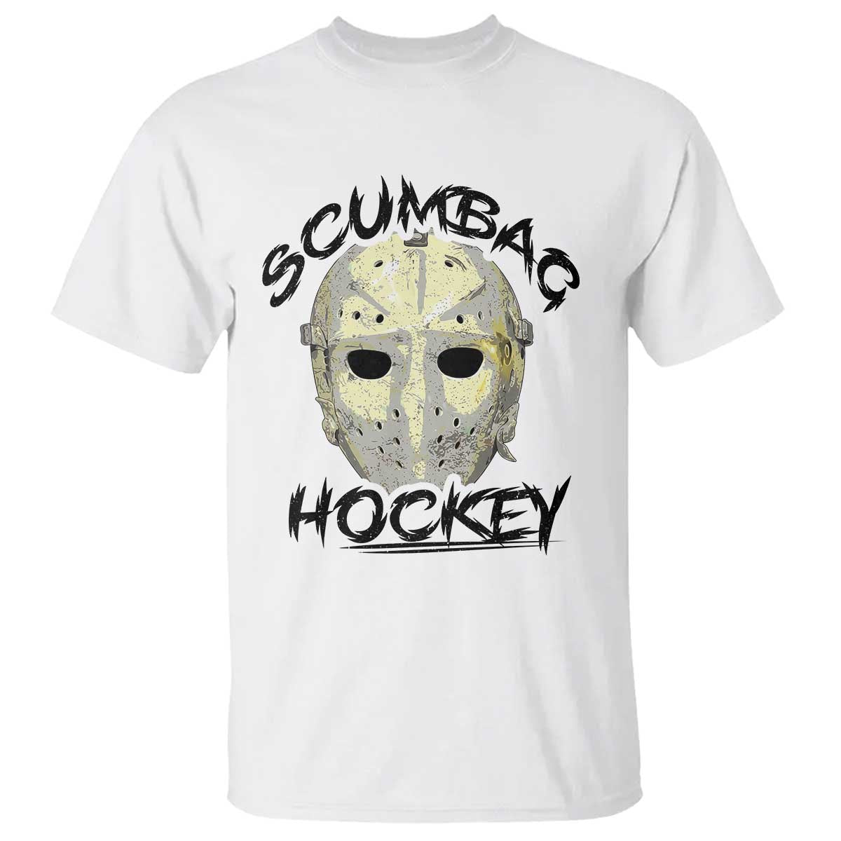 Scumbag Hockey Goalie Mask Vintage Graphic T Shirt TS02 White Print Your Wear