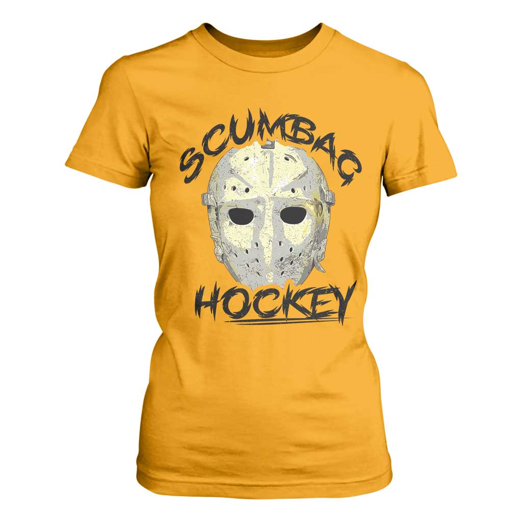 Scumbag Hockey Goalie Mask Vintage Graphic T Shirt For Women TS02 Gold Print Your Wear