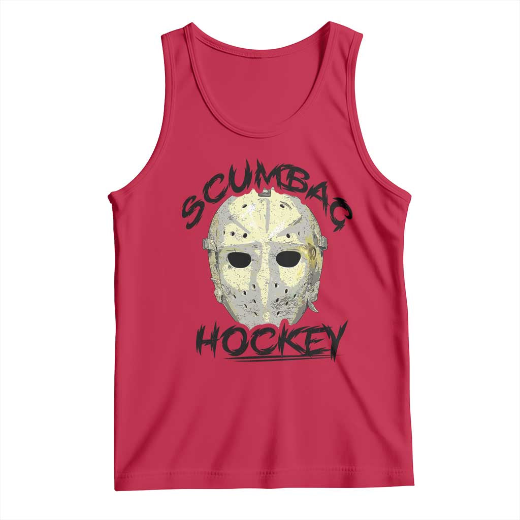 Scumbag Hockey Goalie Mask Vintage Graphic Tank Top TS02 Red Print Your Wear