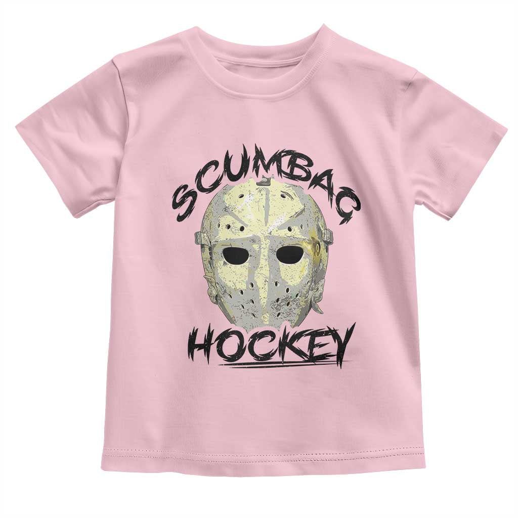Scumbag Hockey Goalie Mask Vintage Graphic Toddler T Shirt TS02 Light Pink Print Your Wear