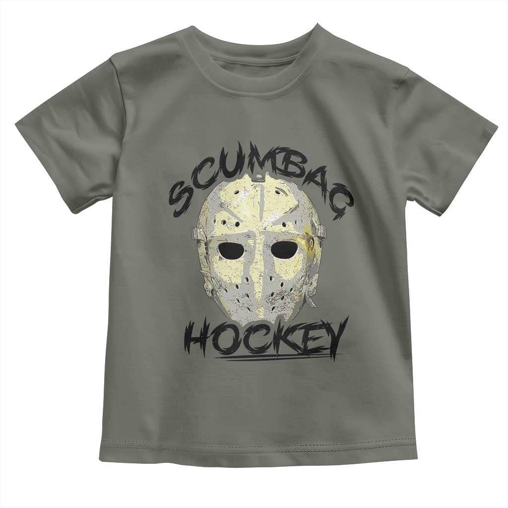 Scumbag Hockey Goalie Mask Vintage Graphic Toddler T Shirt TS02 Military Green Print Your Wear