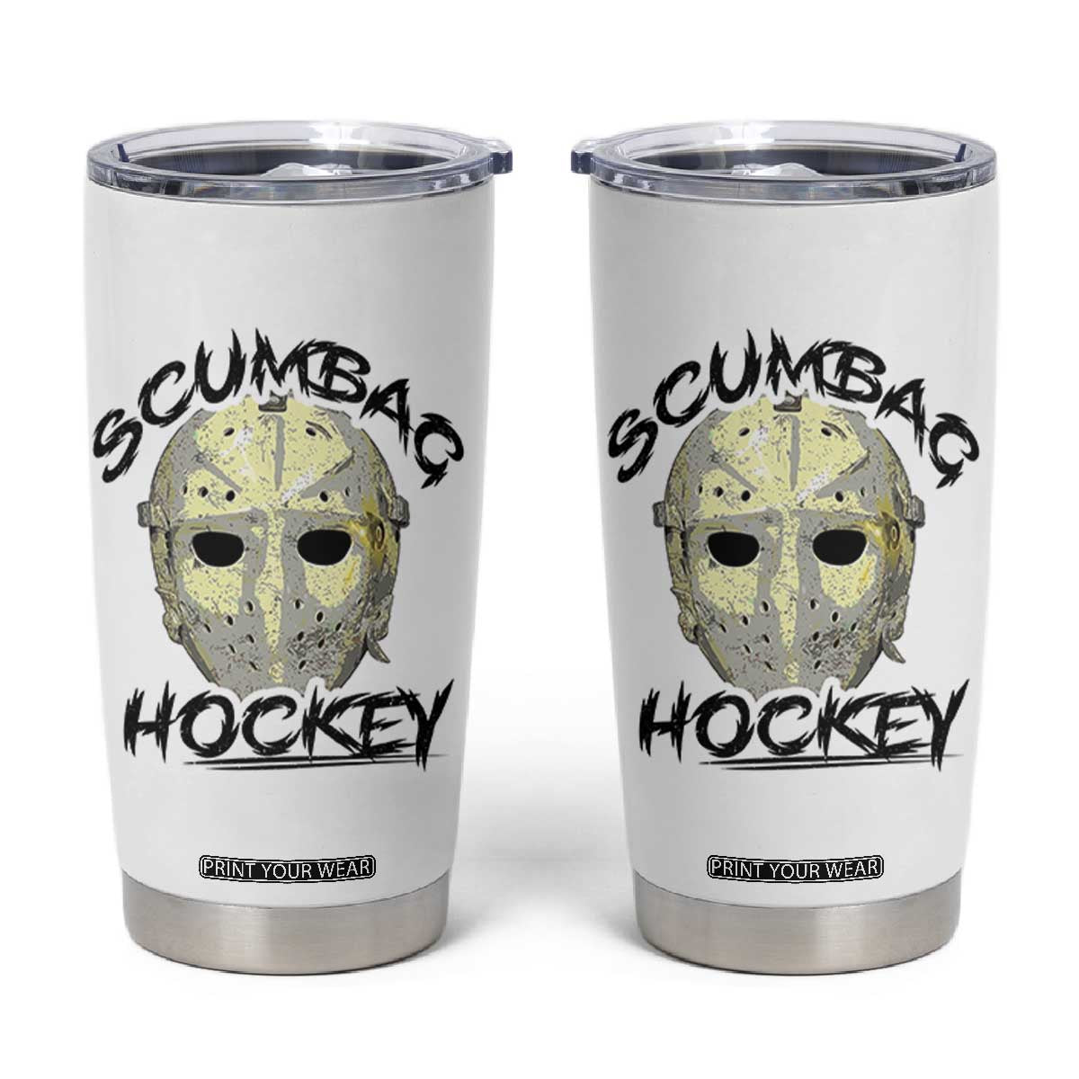 Scumbag Hockey Goalie Mask Vintage Graphic Tumbler Cup TS02 White Print Your Wear