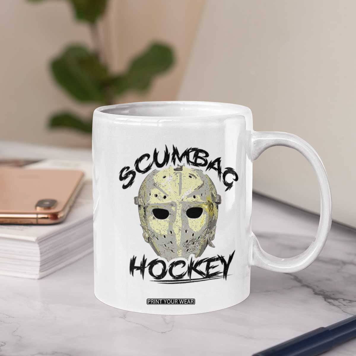 Scumbag Hockey Goalie Mask Vintage Graphic Coffee Mug TS02 Print Your Wear