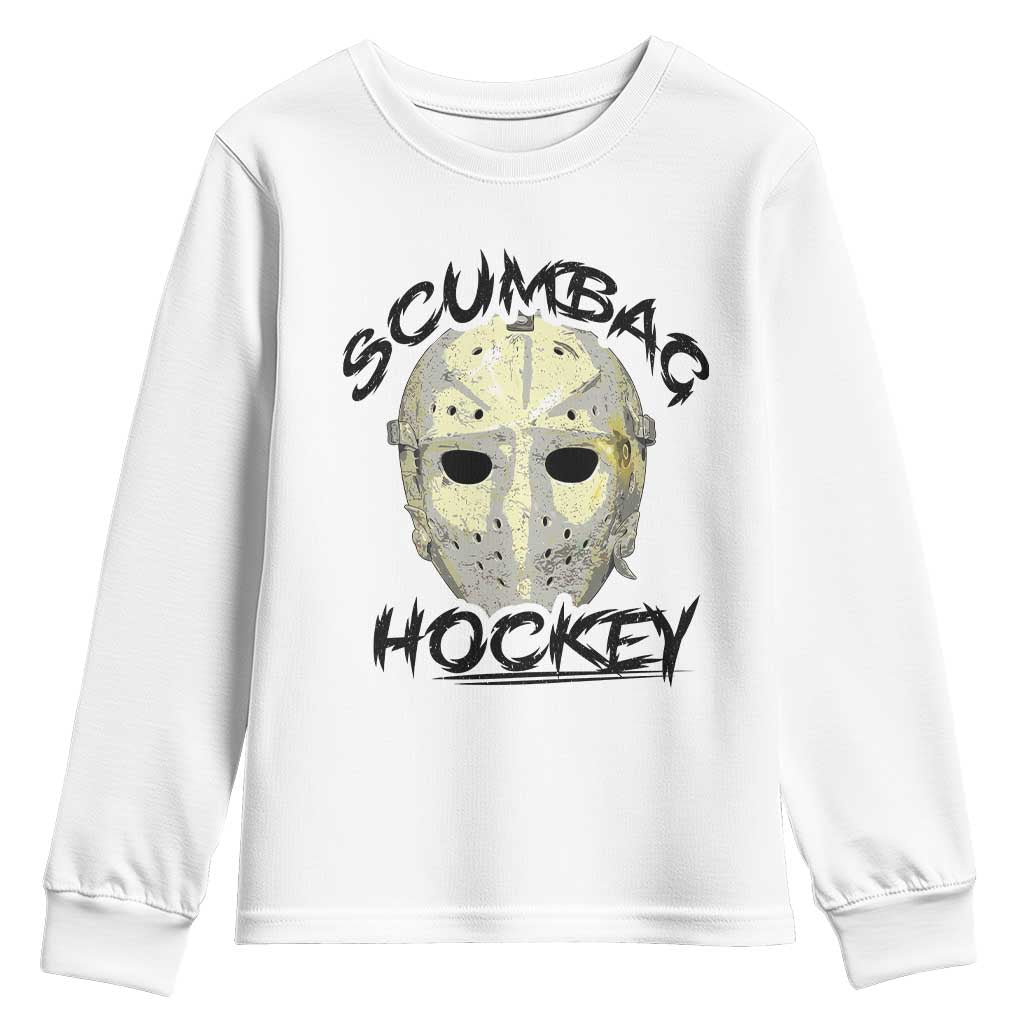 Scumbag Hockey Goalie Mask Vintage Graphic Youth Sweatshirt TS02 White Print Your Wear
