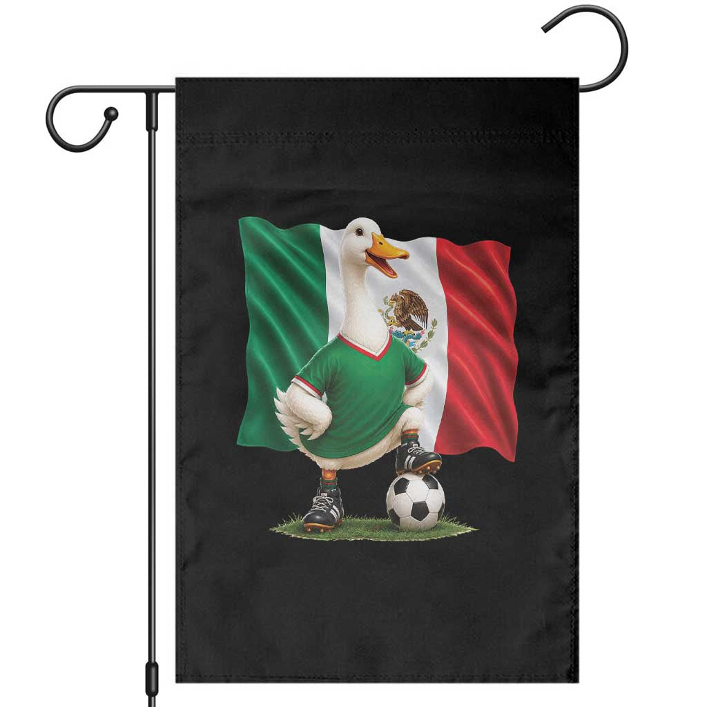 Merlin the Duck Mexico Flag Soccer Player Garden Flag Mexican Pride Football Fans