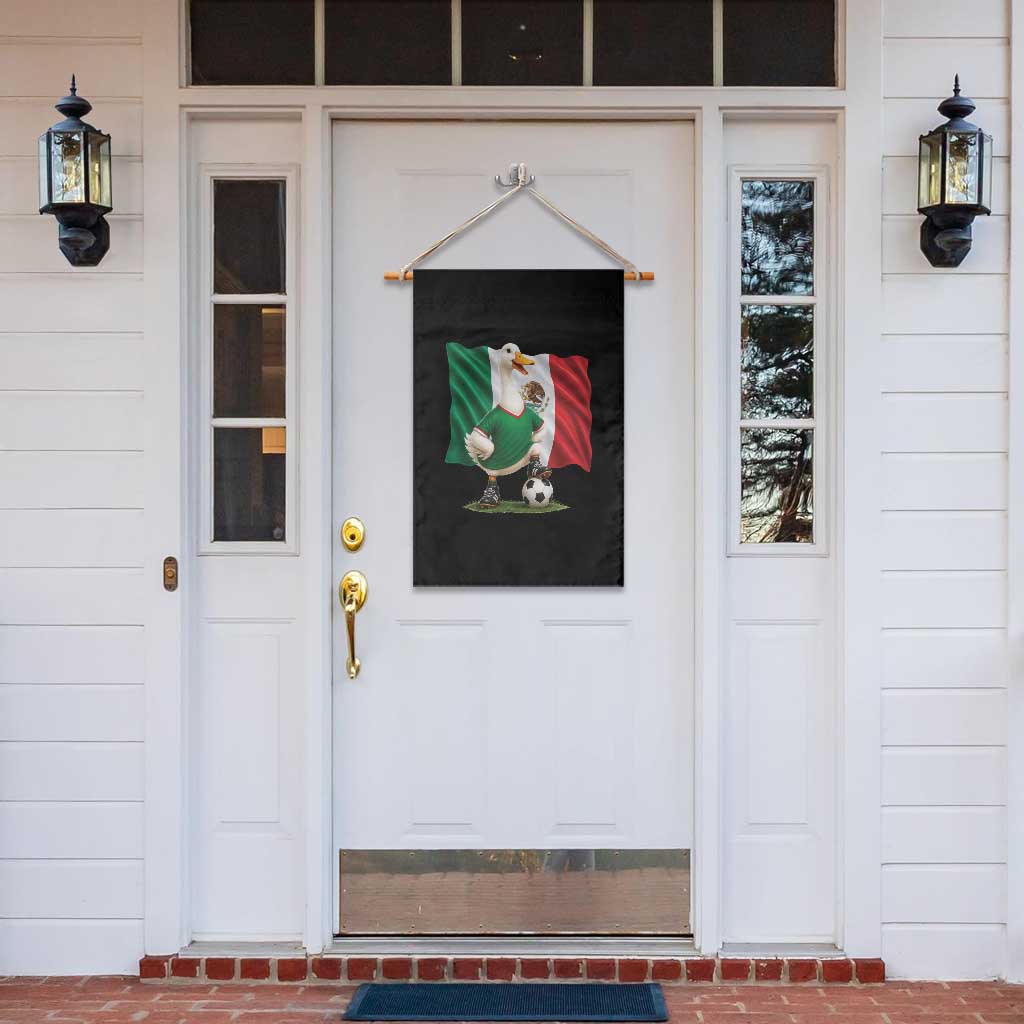 Merlin the Duck Mexico Flag Soccer Player Garden Flag Mexican Pride Football Fans