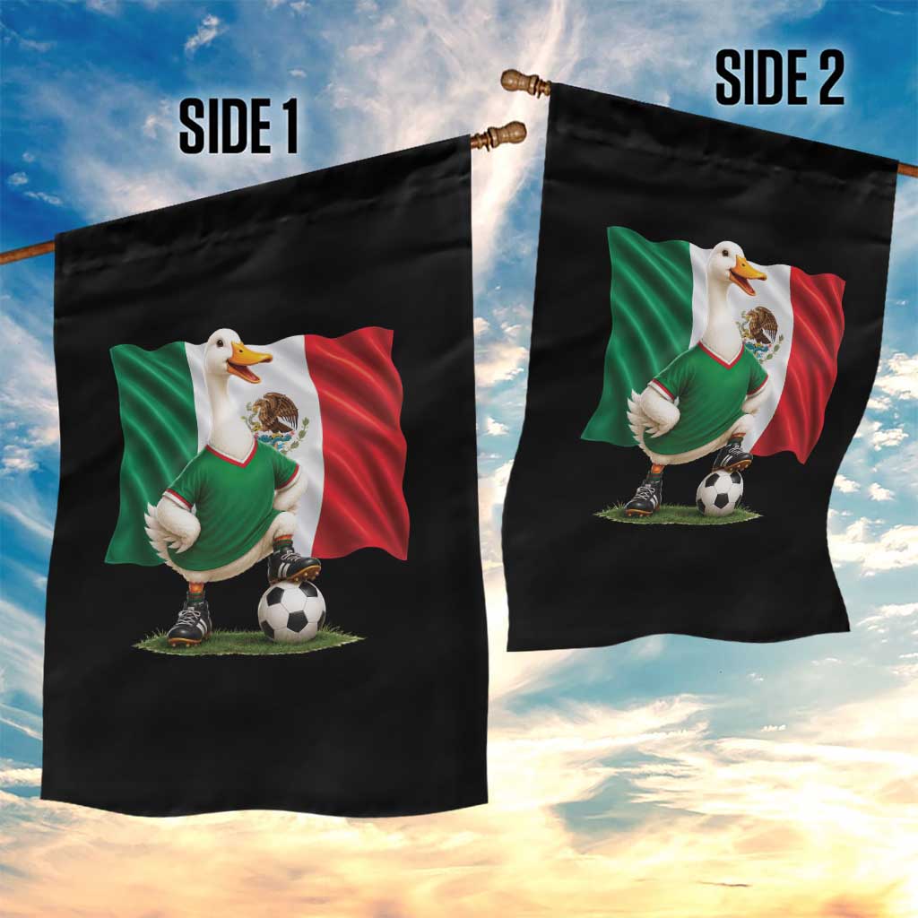 Merlin the Duck Mexico Flag Soccer Player Garden Flag Mexican Pride Football Fans