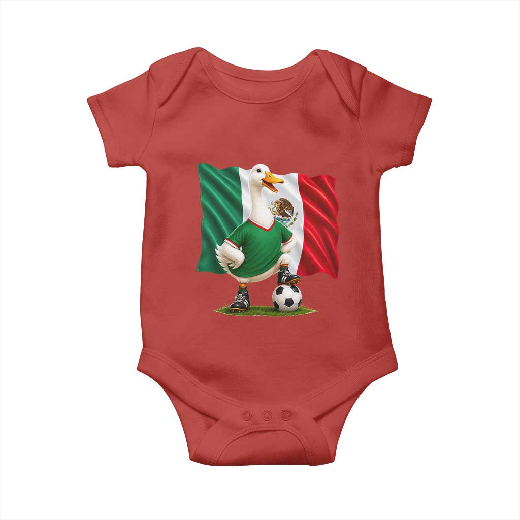 Merlin the Duck Mexico Flag Soccer Player Baby Onesie Mexican Pride Football Fans