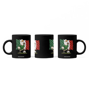 Merlin the Duck Mexico Flag Soccer Player Coffee Mug Mexican Pride Football Fans