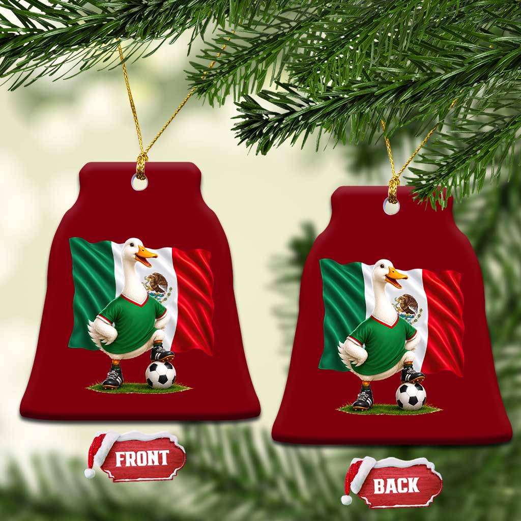 Merlin the Duck Mexico Flag Soccer Player Ceramic Ornament Mexican Pride Football Fans