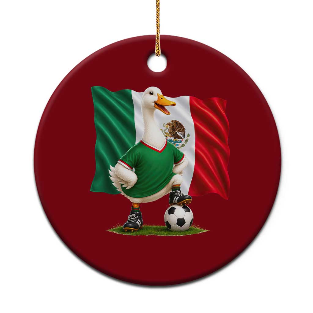 Merlin the Duck Mexico Flag Soccer Player Ceramic Ornament Mexican Pride Football Fans