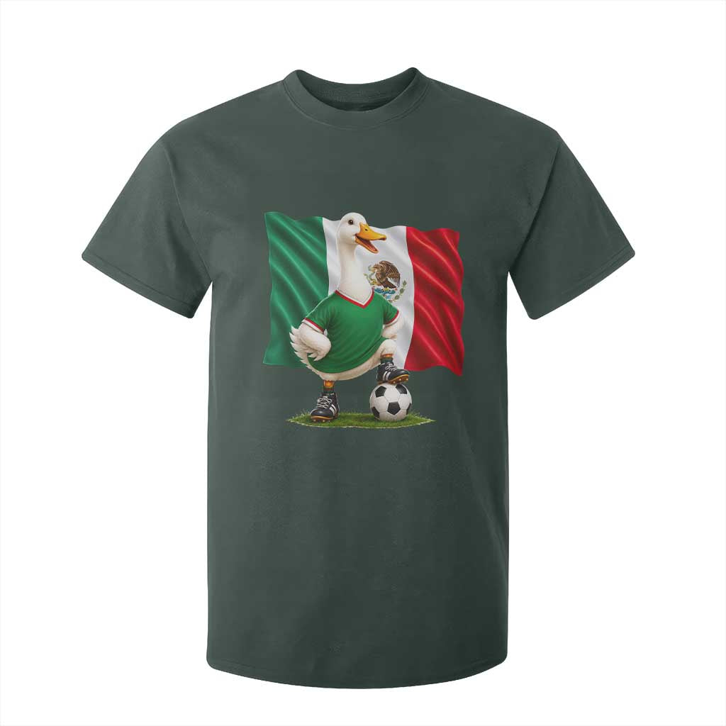 Merlin the Duck Mexico Flag Soccer Player T Shirt For Kid Mexican Pride Football Fans