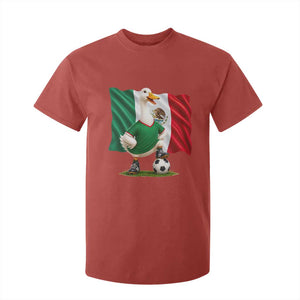 Merlin the Duck Mexico Flag Soccer Player T Shirt For Kid Mexican Pride Football Fans