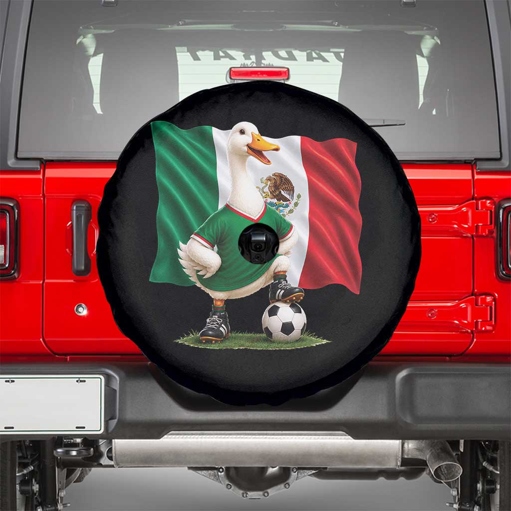Merlin the Duck Mexico Flag Soccer Player Spare Tire Cover Mexican Pride Football Fans