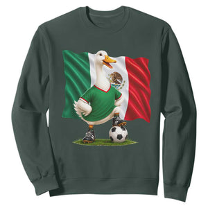 Merlin the Duck Mexico Flag Soccer Player Sweatshirt Mexican Pride Football Fans