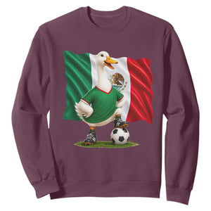 Merlin the Duck Mexico Flag Soccer Player Sweatshirt Mexican Pride Football Fans